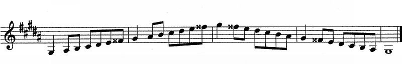 G Sharp Harmonic Minor Scale for Clarinet